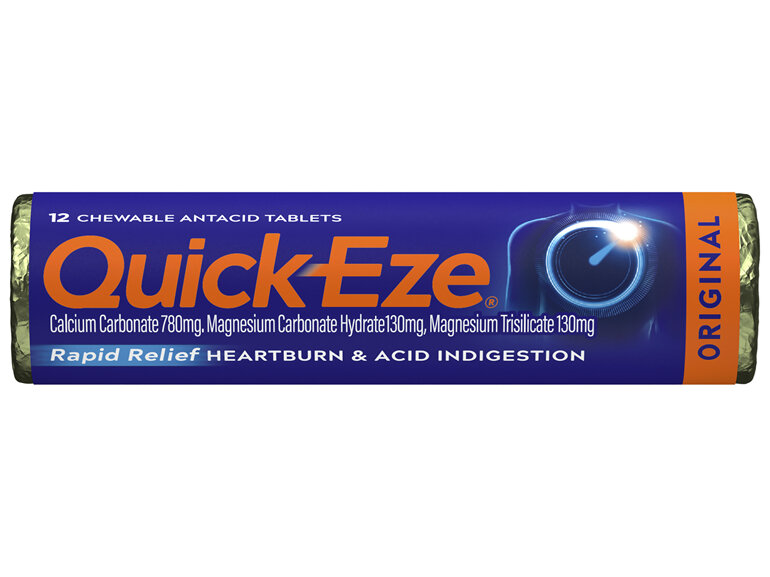 Quick Eze Original Tablet Rapid Heartburn & Indigestion Relief 12 Pack   - Moorebank Day & Night Pharmacy