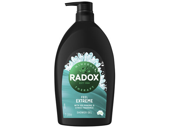 Radox  Shower Gel washes away bacteria Feel Extreme body wash with sea minerals & citrus fragrance