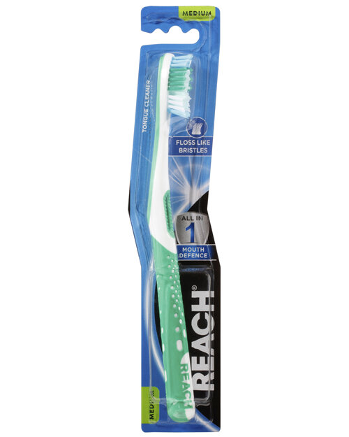 REACH® All in 1 Mouth Defence Toothbrush Medium 1pk