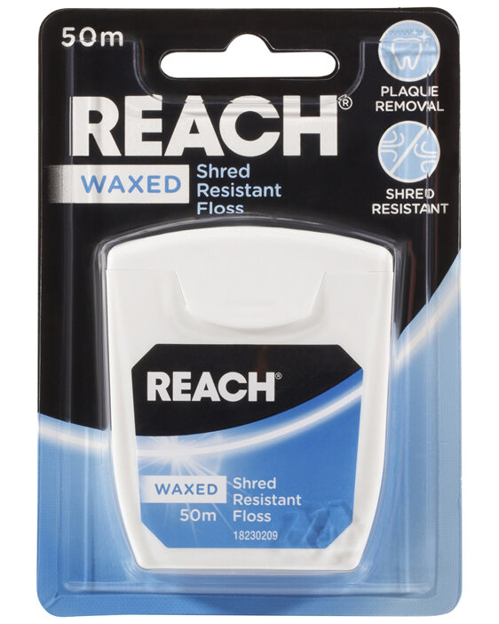 REACH® Waxed Dental Floss 50m