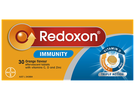 Redoxon Immunity Vitamin Orange Flavoured Effervescent Tablets 30 Pack