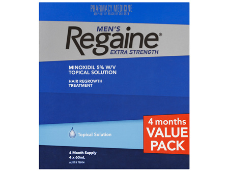 Regaine Men's Extra Strength Hair Regrowth Treatment 4 x 60mL