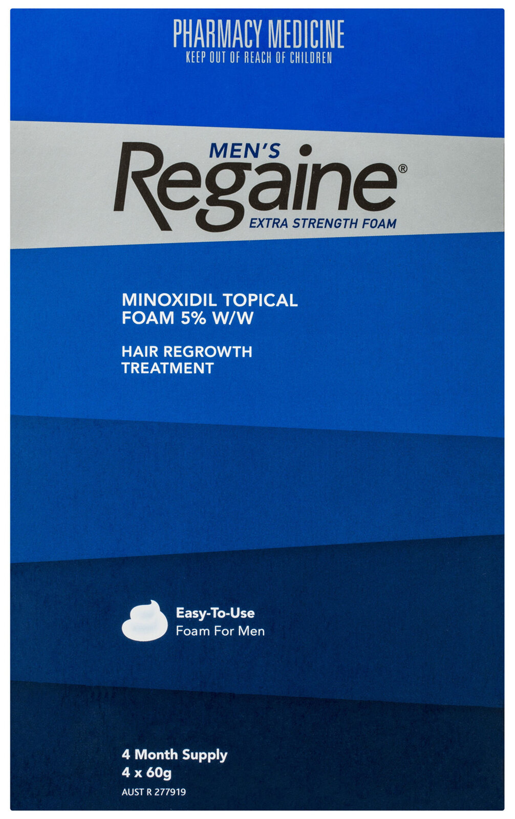 Regaine Men's Extra Strength Minoxidil Foam Hair Regrowth Treatment 4 x 60g  - Unichem Hobsonville Pharmacy Shop