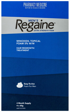 Regaine Men's Extra Strength Minoxidil Foam Hair Regrowth Treatment 4 x 60g