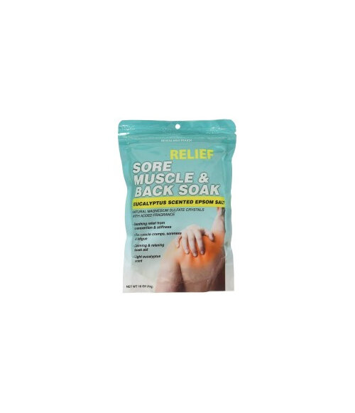 ReliefMD Sore Muscle & Back Soak 454g epsom salts