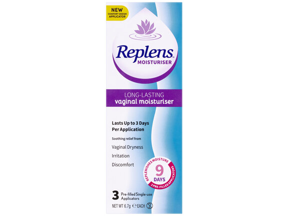 Replens Long Lasting Vaginal Moisturiser 3 Pack