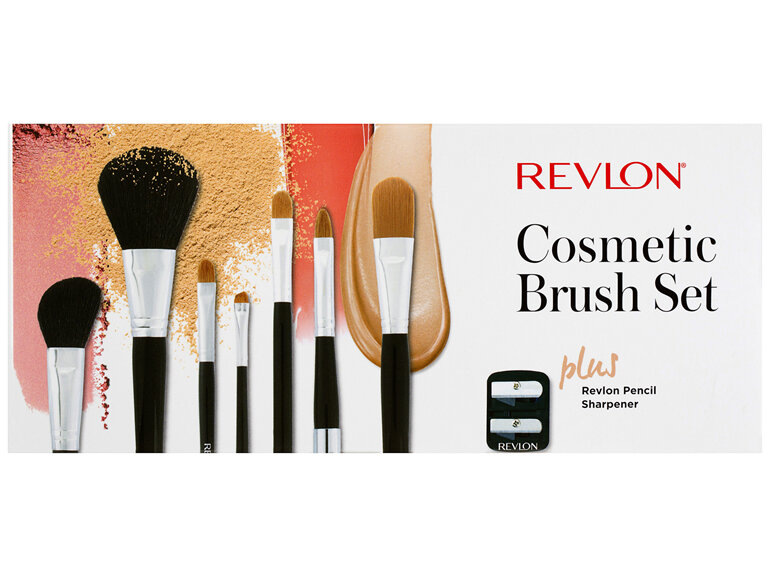 Revlon Cosmetic Brush Set Plus Revlon Pencil Sharpener