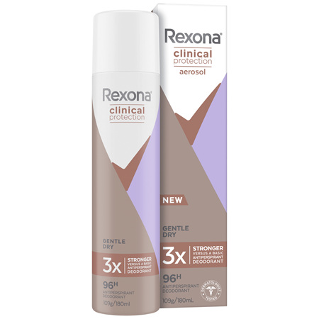REXONA Clinical Antiperspirant Aerosol deodorant Gentle Dry 180 ML