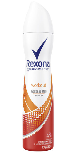 REXONA Female Antiperspirant Aerosol Workout 250 ML
