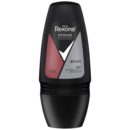 Rexona For Men Clinical Protection Antiperspirant Roll On Deodorant Sport for 3x stronger