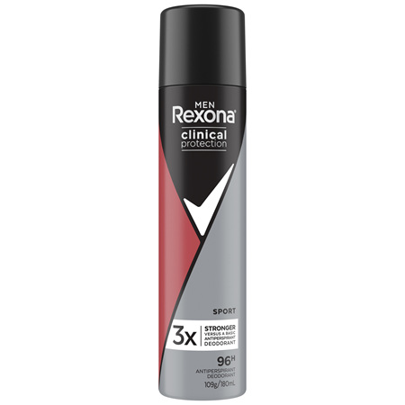 Rexona For Men Clinical Protection Antiperspirant Aerosol Deodorant Sport 180 ML