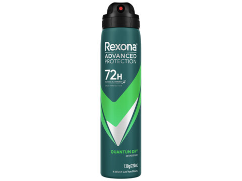 Rexona Men 72H Advanced Aerosol Antiperspirant Deodorant Quantum Dry  220 ML