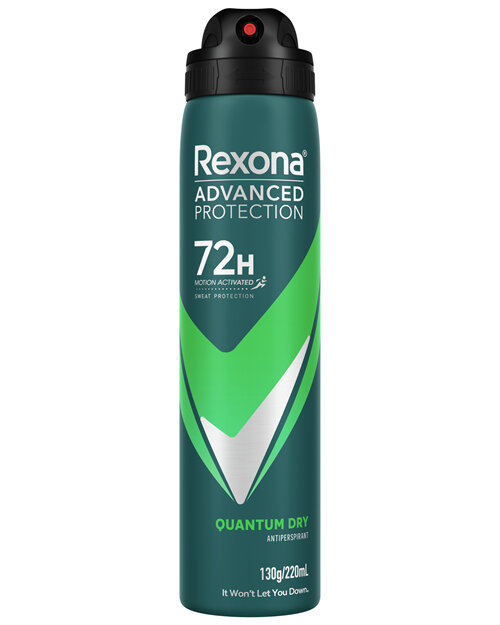 Rexona Men 72H Advanced Aerosol Antiperspirant Deodorant Quantum Dry  220 ML