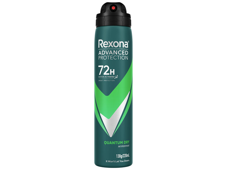 Rexona Men Advanced Antiperspirant Deodorant 72H Quantum Dry Antiperspirant with body-heat