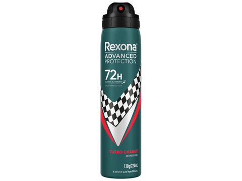 Rexona Men Advanced Protection Deodorant 72-hour sweat and odour protection Turbo Charge