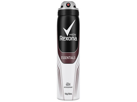 REXONA Men Antiperspirant Aerosol Deodorant Essentials with Antibacterial Protection 250ml