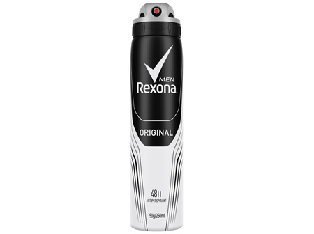 REXONA Men Antiperspirant Aerosol Deodorant Original with Antibacterial Protection 250mL 1