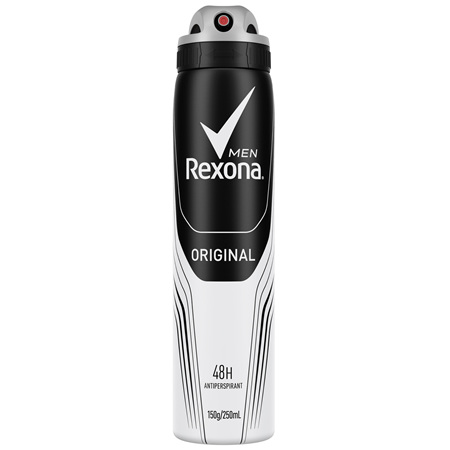 REXONA Men Antiperspirant Aerosol Deodorant Original with Antibacterial Protection 250ml
