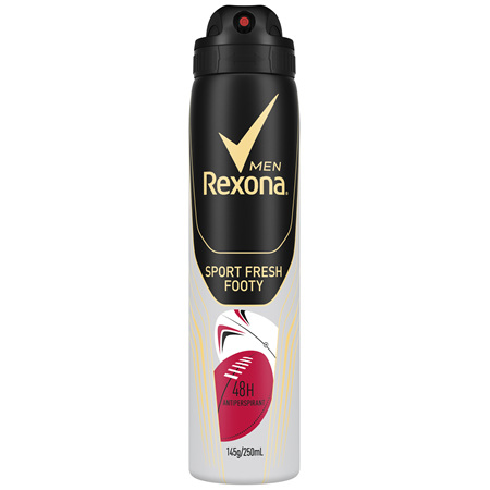 REXONA Men Antiperspirant Aerosol Deodorant Sport Fresh with Antibacterial Protection 250mL 1