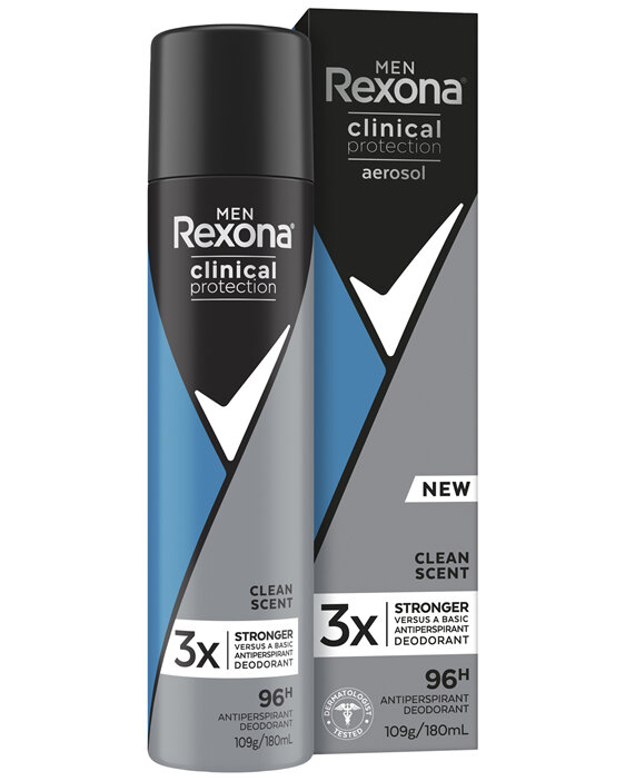 Rexona Men Clinical Protection Deodorant Clean Scent 180 mL