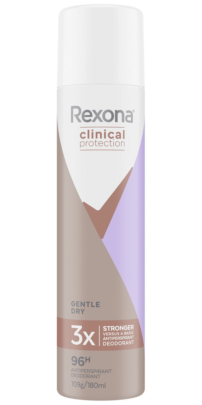 Rexona Women 96H Clinical Aerosol Antiperspirant Deodorant Gentle Dry  180 ML