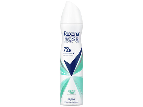 Rexona Women Advanced Protection Deodorant Shower Fresh Antiperspirant with body-heat activated