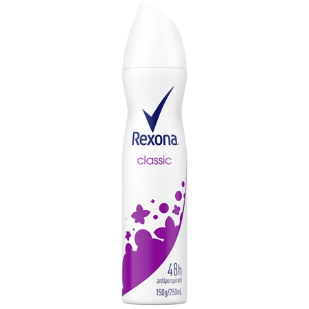 REXONA Women Antiperspirant Aerosol Deodorant Classic with Antibacterial Protection 250ml