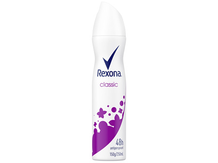 REXONA Women Antiperspirant Aerosol Deodorant Classic with Antibacterial Protection 250mL 1