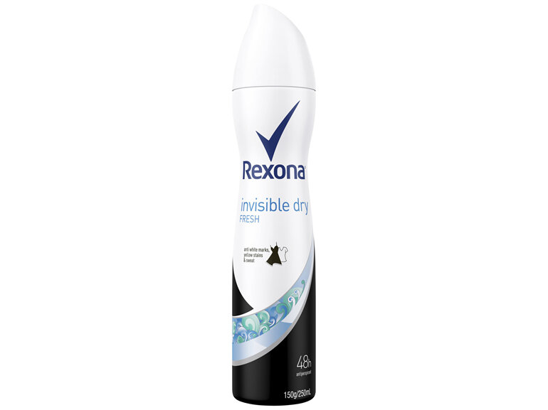 REXONA Women Antiperspirant Aerosol Deodorant  Invisible Dry Fresh 250ml