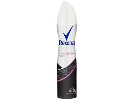 REXONA Women Antiperspirant Aerosol Deodorant Invisible Dry Pure 250ml