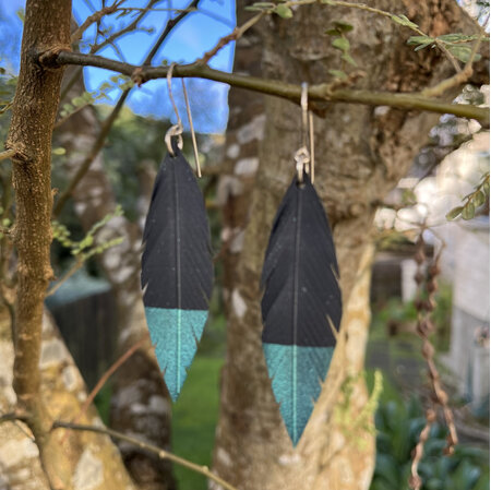 Robin earrings with turquoise tips