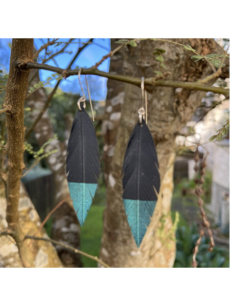 Robin earrings with turquoise tips