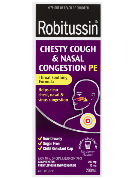Robitussin Chesty Cough & Nasal Congestion PE 200mL