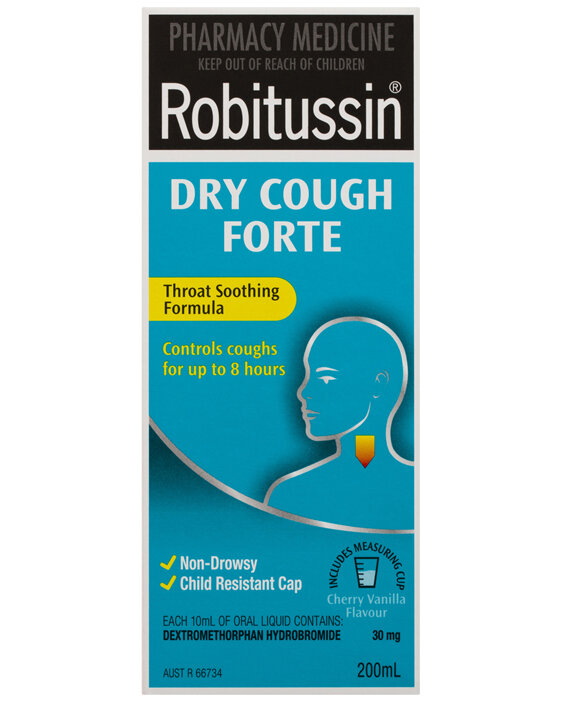 Robitussin Dry Cough Forte Cherry Vanilla 200mL