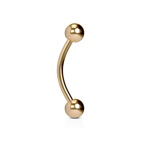 Rose Gold IP Basic Curved Barbell