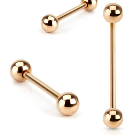Rose Gold Plated Straight Barbell