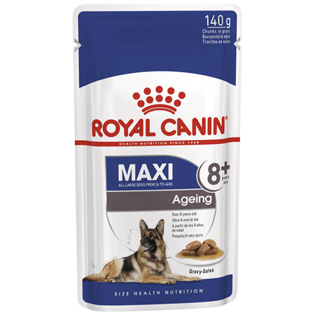 ROYAL CANIN® Maxi Ageing 8+ Gravy Wet Dog Food 10 x 140g