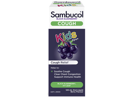 Sambucol Black Elderberry Kids Cough 120mL
