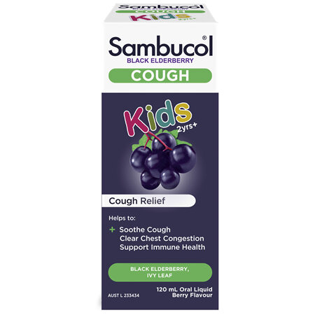 Sambucol Black Elderberry Kids Cough Liquid 120mL