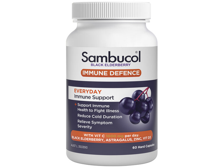 SAMBUCOL Immune Defence Everyday Immune Support caps 60s