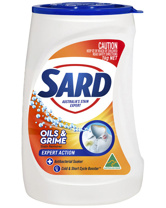Sard Oils & Grime, Stain Remover Soaker Powder, 1kg