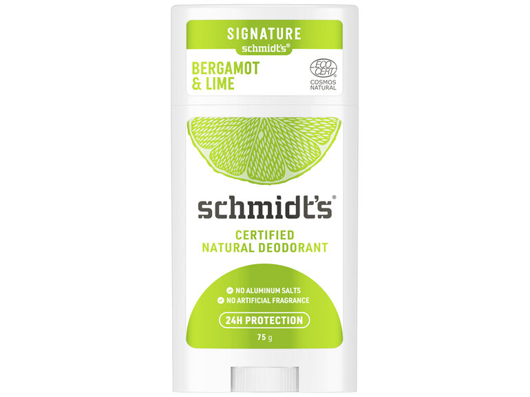 SCHMIDT'S Deodorant Stick Bergamot Lime Certified Natural Deodorant 75g