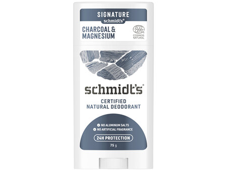 SCHMIDT'S Deodorant Stick Charcoal Magnesium Certified Natural Deodorant 75g