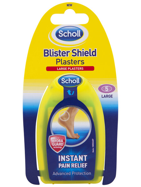 Scholl Blister Shield Plasters with Hydra Guard Technology 5 Pack