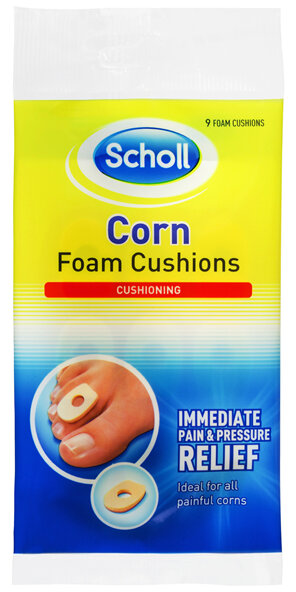 SCHOLL Corn Cushion Foam/Oval 9pk