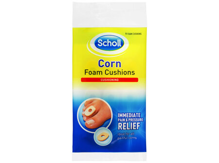 SCHOLL Corn Cushion Foam/Oval 9pk