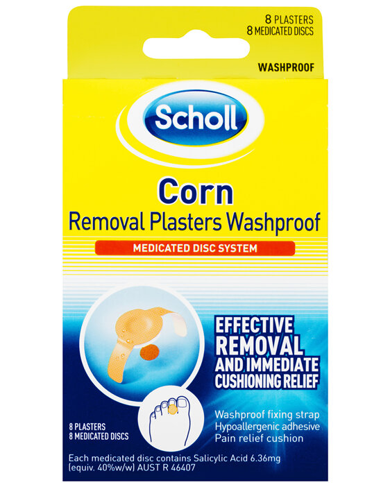 SCHOLL Corn Removal Plaster W/P 8pk