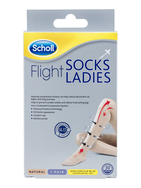 Scholl Light Legs Compression Tights for Women 20 Denier Black - Small