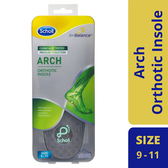 Scholl In-Balance Arch Orthotic Insole Large Size 9 - 11