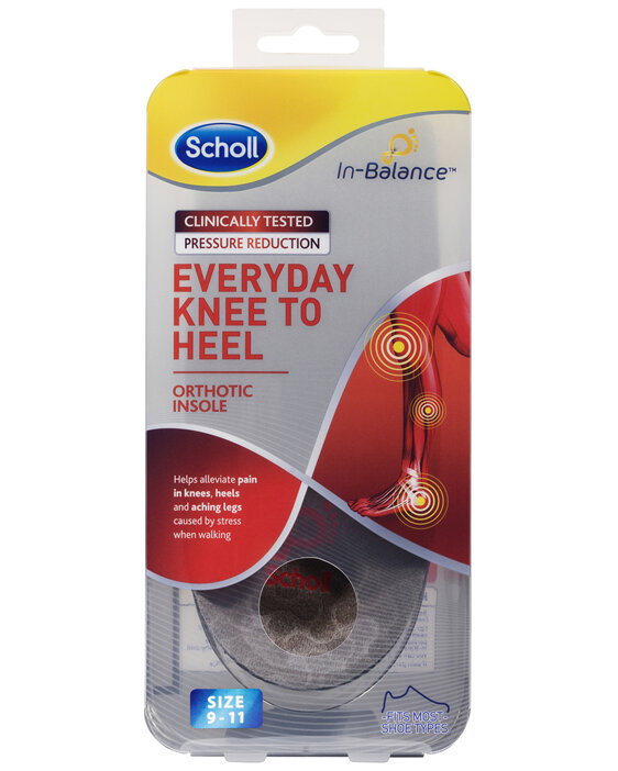 Scholl In-Balance Everyday Knee to Heel Orthotic Insole Large Size 9 - 11